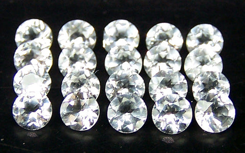 Masterpiece Calibrated 3 mm Round Cut African White Topaz 100 % Natural, IF/VVS Loose Gemstone Lot/Parcel