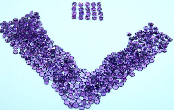 Amazing Hot Purple-Blue Shade of Masterpiece Calibrated 2 mm Round Cut African Amethyst, 100 % Natural Loose Gemstone