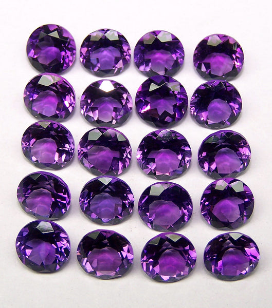 Masterpiece Calibrated 7 mm Round Cut African Amethyst, Top Premium Shade, Amazing Hot Purple-Blue,100 % Natural Loose Gemstone Per Order