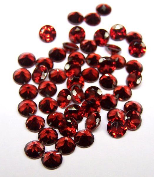 Masterpiece Calibrated 4 mm Round Cut Amazing Hot Orange-Brown Mozambique Garnet, 100 % Natural Loose Gemstone Wholesale Parcel/Lot
