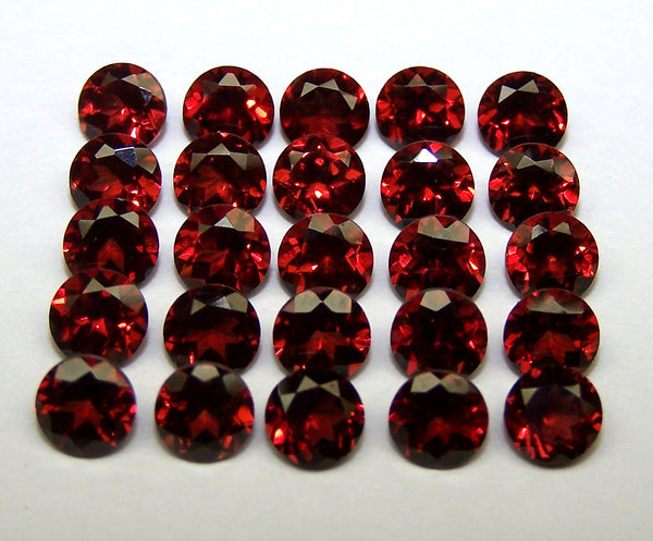 Masterpiece Calibrated 4 mm Round Cut Amazing Hot Orange-Brown Mozambique Garnet, 100 % Natural Loose Gemstone Wholesale Parcel/Lot