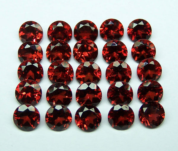 Masterpiece Calibrated 4 mm Round Cut Amazing Hot Orange-Brown Mozambique Garnet, 100 % Natural Loose Gemstone Wholesale Parcel/Lot