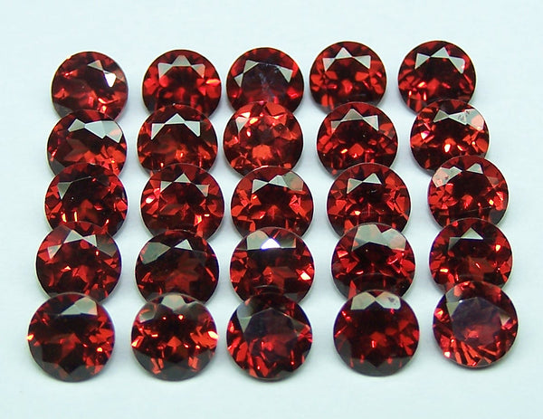 Masterpiece Calibrated 4 mm Round Cut Amazing Hot Orange-Brown Mozambique Garnet, 100 % Natural Loose Gemstone Wholesale Parcel/Lot