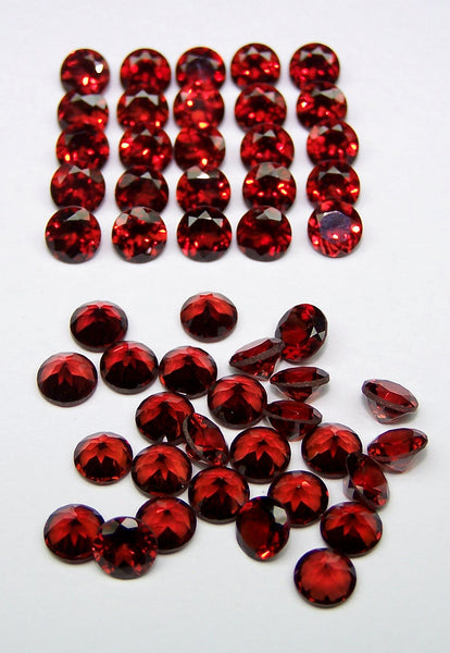 Masterpiece Calibrated 4 mm Round Cut Amazing Hot Orange-Brown Mozambique Garnet, 100 % Natural Loose Gemstone Wholesale Parcel/Lot
