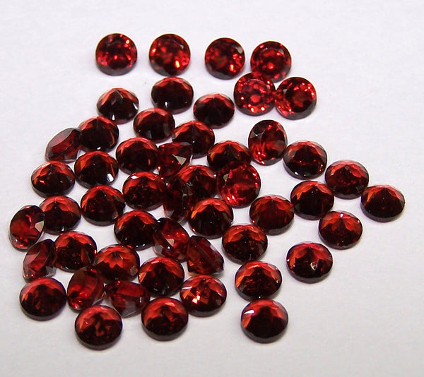 Masterpiece Calibrated 4 mm Round Cut Amazing Hot Orange-Brown Mozambique Garnet, 100 % Natural Loose Gemstone Wholesale Parcel/Lot