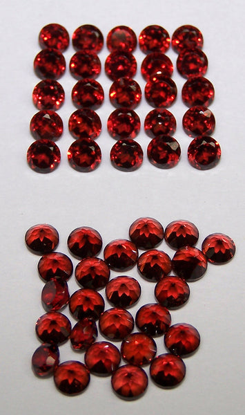 Masterpiece Calibrated 4 mm Round Cut Amazing Hot Orange-Brown Mozambique Garnet, 100 % Natural Loose Gemstone Wholesale Parcel/Lot