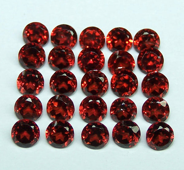 Masterpiece Calibrated 4 mm Round Cut Amazing Hot Orange-Brown Mozambique Garnet, 100 % Natural Loose Gemstone Wholesale Parcel/Lot