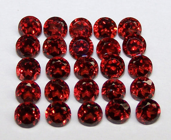 Masterpiece Calibrated 4 mm Round Cut Amazing Hot Orange-Brown Mozambique Garnet, 100 % Natural Loose Gemstone Wholesale Parcel/Lot