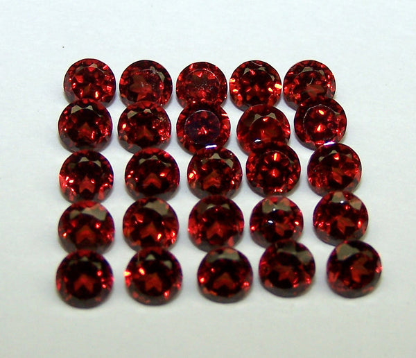 Masterpiece Calibrated 4 mm Round Cut Amazing Hot Orange-Brown Mozambique Garnet, 100 % Natural Loose Gemstone Wholesale Parcel/Lot