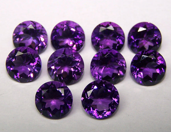 Amazing Hot Purple-Blue Shade of Masterpiece Calibrated 8 mm Round Cut African Amethyst, 100 % Natural Loose (1 Pcs) Gemstone Per Order