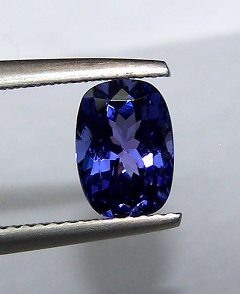 1.76 Cts Cornflower Blue Tanzanite Long Cushion D Block AAA Natural Gemstone > Rich Blue >For Engagement Ring,Pendant,Bracelet and more...