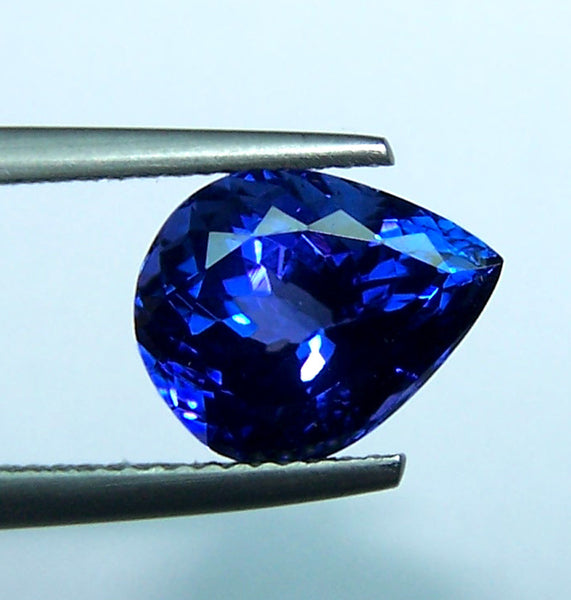 Unique Calibrated 9 x 11 MM Certified Natural Loose Tanzanite Pear, D Block AAA Gemstone > Rich Blue >For Engagement Ring,Pendant,Bracelet, Necklace and more...