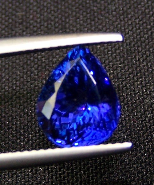 Unique Calibrated 9 x 11 MM Certified Natural Loose Tanzanite Pear, D Block AAA Gemstone > Rich Blue >For Engagement Ring,Pendant,Bracelet, Necklace and more...