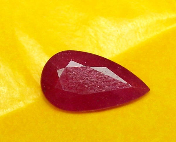 5.43 cts Mozambique Ruby Faceted Pear Gem, Great color , Loose Gemstone AAA