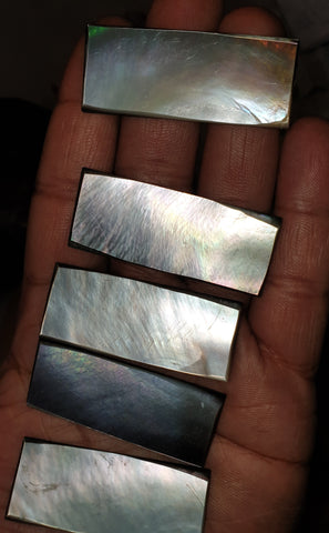 Masterpiece Collection : Black/Grey Natural Mother of Pearl Rectangle Cabochon Gems > Wholesale Parcel/Lot