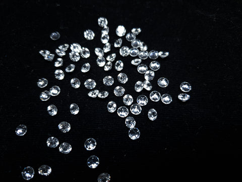 Masterpiece Collection : Natural 5 mm White Zircon Faceted Round Cut Loose Gem, Calibrated 100 % Natural Gems AAA