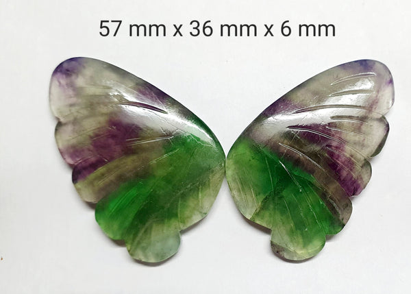 Multi Fluorite Fancy Butterfly Wings Shaped Hand Carved Gems, Loose Gems,100 % Natural AAA