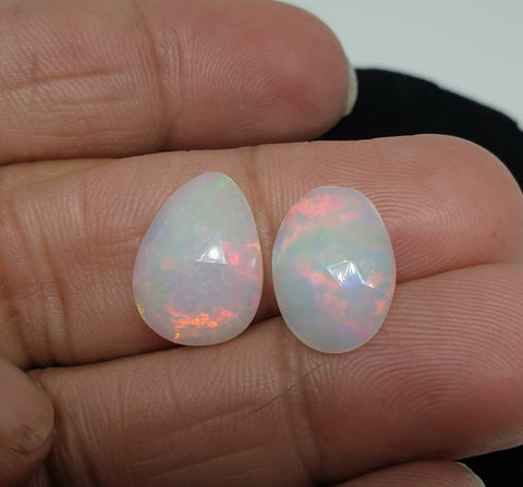 Multi Fire Rainbow Milky Ethiopian Welo Opal Butterfly Wings/ Hand Carved /Jewelry/ Necklace/ Pendant/ Ring/ Loose Gem Wings/ AAA