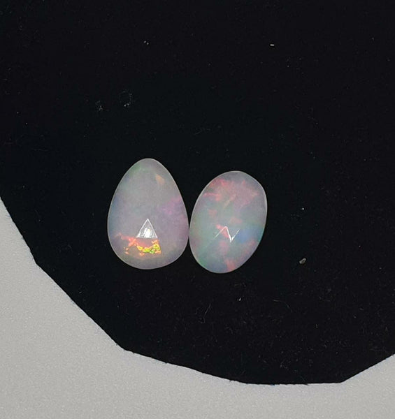 Multi Fire Rainbow Milky Ethiopian Welo Opal Butterfly Wings/ Hand Carved /Jewelry/ Necklace/ Pendant/ Ring/ Loose Gem Wings/ AAA