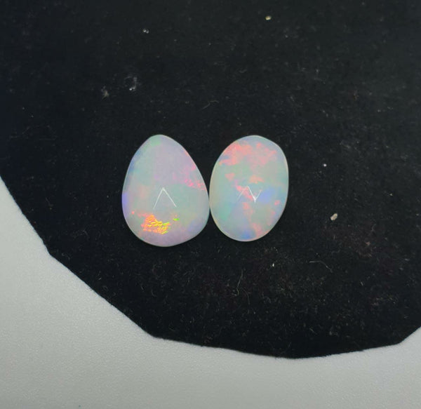 Multi Fire Rainbow Milky Ethiopian Welo Opal Butterfly Wings/ Hand Carved /Jewelry/ Necklace/ Pendant/ Ring/ Loose Gem Wings/ AAA