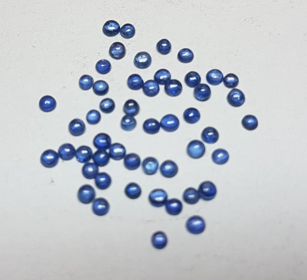 Amazing Hot Vibrant Blue Shade of Masterpiece Calibrated 2 mm Round Smooth Cabochons of Blue Sapphire 100 % Natural Loose Gemstone