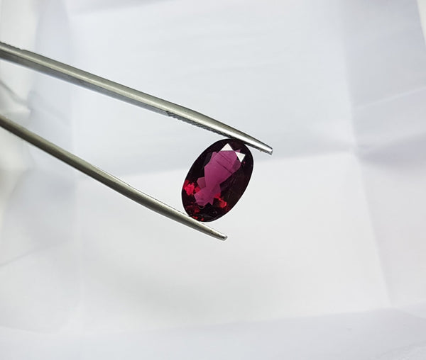 4.50 cts Natural Deep Burgundy Rubellite, Faceted Oval Gem, Great Deep color, SI Clean Loose Gemstone AAA