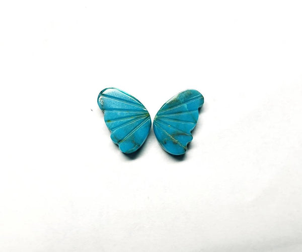 Custom Made Sleeping Beauty/ Turquoise with Matrix Lines/ Hand Carved Turquoise Butterfly Wings/ For Jewelry/ Pendant/ Ring/ Loose Gem Wings/ AAA/ Large