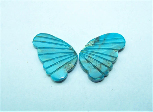 Custom Made Sleeping Beauty/ Turquoise with Matrix Lines/ Hand Carved Turquoise Butterfly Wings/ For Jewelry/ Pendant/ Ring/ Loose Gem Wings/ AAA/ Large